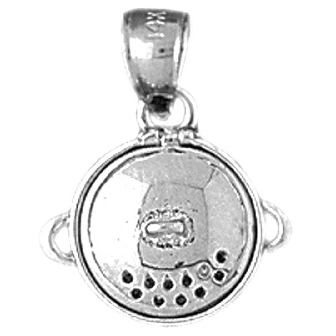 10K, 14K or 18K Gold 3D Crock Pot Pendant