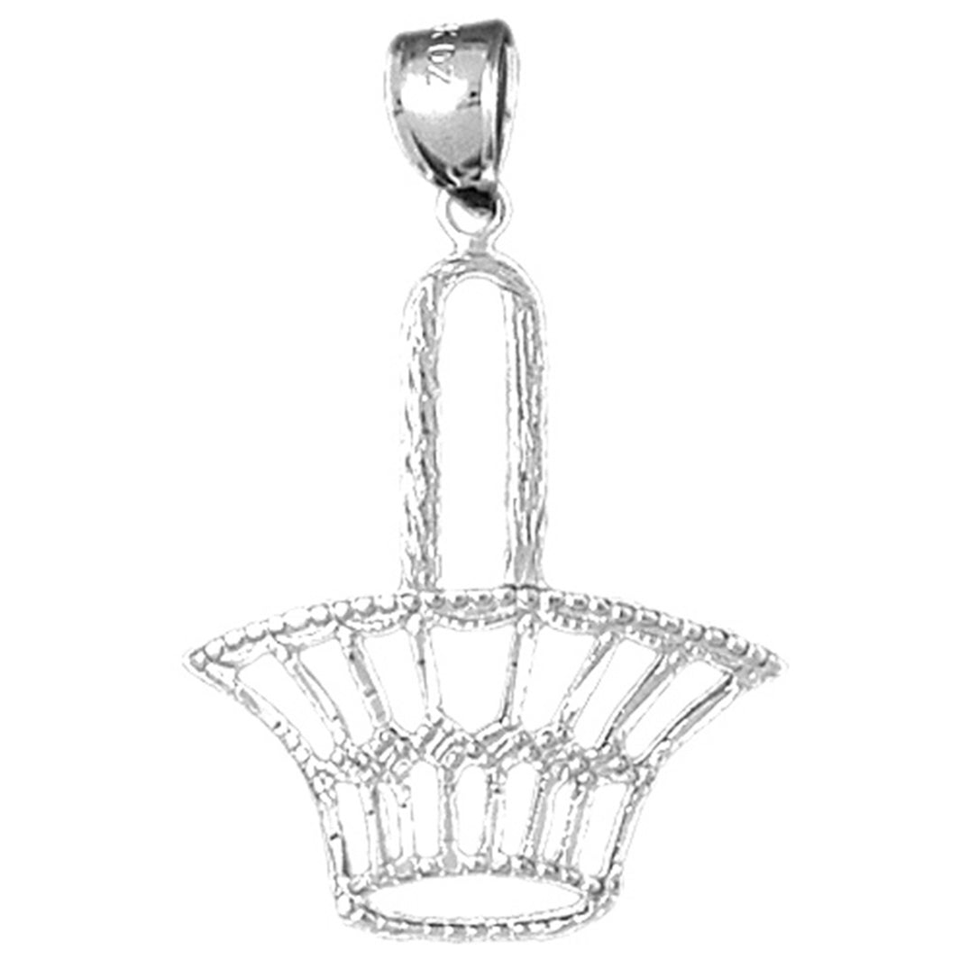14K or 18K Gold Basket Pendant