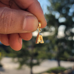 14K or 18K Gold Tent/Cabin Pendant
