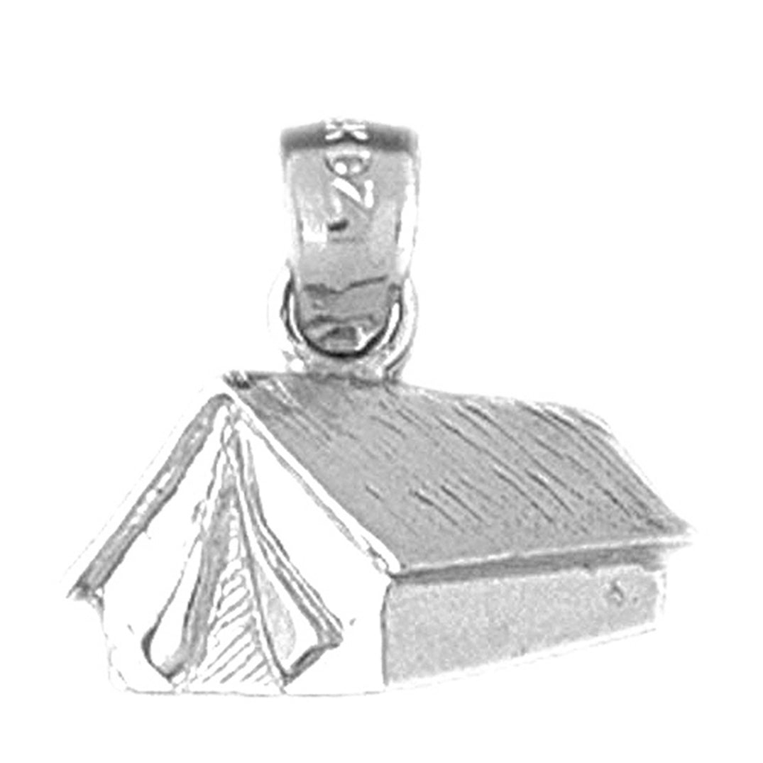 14K or 18K Gold Tent/Cabin Pendant