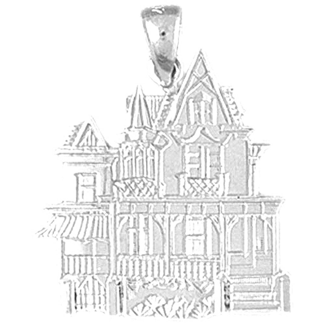 10K, 14K or 18K Gold House Pendant