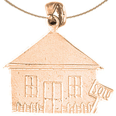 14K or 18K Gold Sold House Pendant