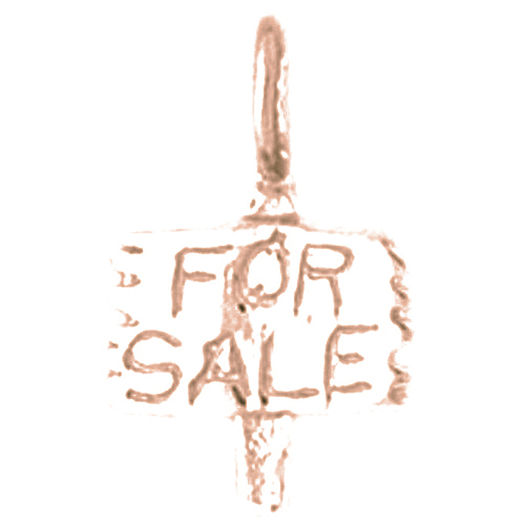 14K or 18K Gold For Sale Sign Pendant