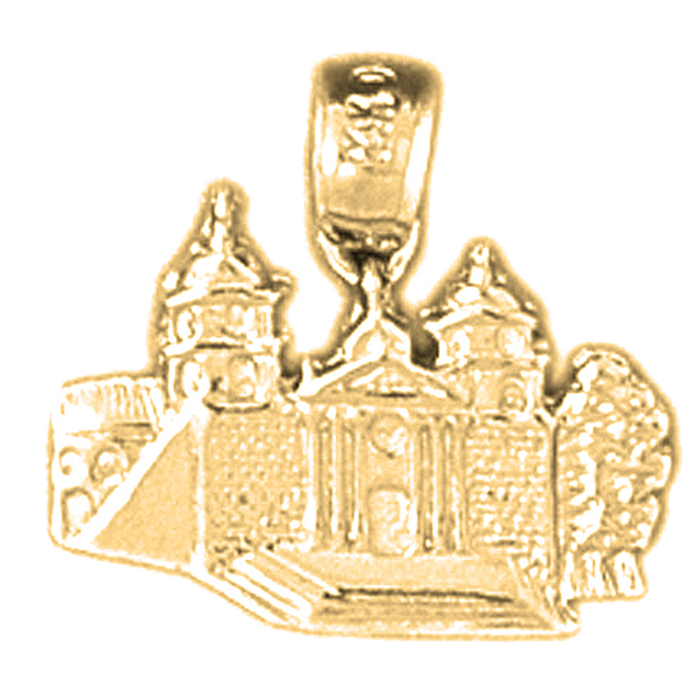 14K or 18K Gold Mansion Pendant