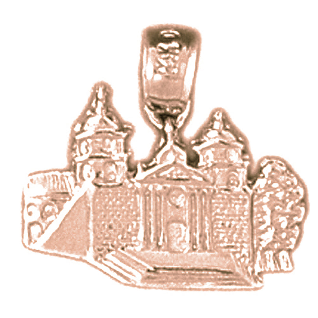 14K or 18K Gold Mansion Pendant