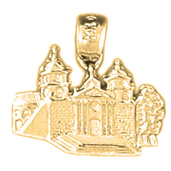 14K or 18K Gold Mansion Pendant