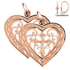 14K or 18K Gold Heart Earrings