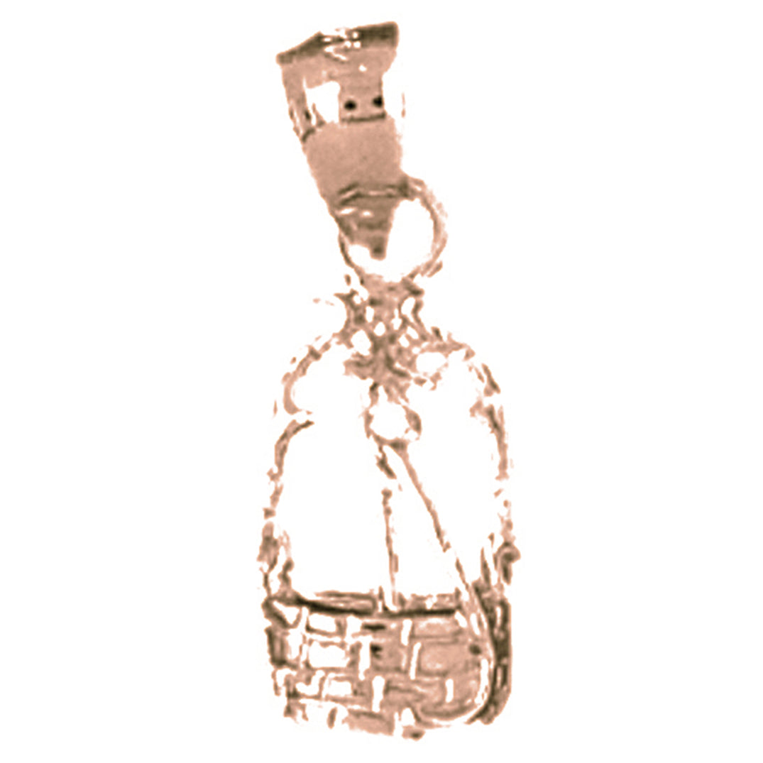 14K or 18K Gold Water Well Pendant