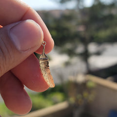 14K oder 18K Gold Feder Anhänger