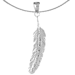 14K oder 18K Gold Feder Anhänger