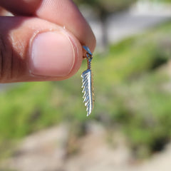 14K or 18K Gold Feather Pendant