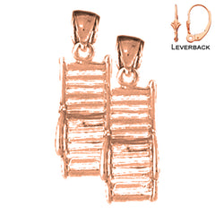 14K or 18K Gold Beach Chair/Chaise Earrings