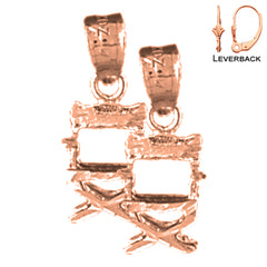 14K or 18K Gold Directors Chair Earrings