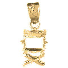 14K or 18K Gold Directors Chair Pendant