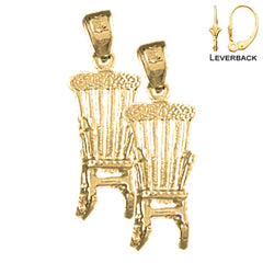 14K or 18K Gold Rocking Chair Earrings