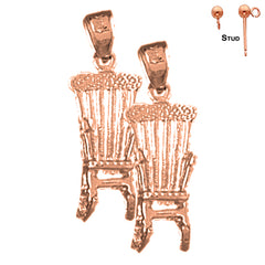 14K or 18K Gold Rocking Chair Earrings