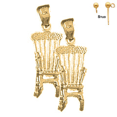 14K or 18K Gold Rocking Chair Earrings