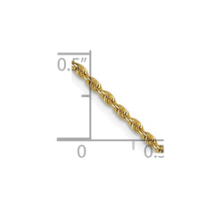 14 Karat Gelbgold, 1,3 mm, diamantgeschliffene Kordelkette