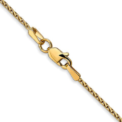 14K Yellow Gold 1.3mm Diamond-cut Spiga (Wheat) Chain
