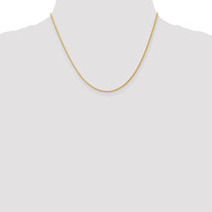 14K Yellow Gold 1.3mm Diamond-cut Spiga (Wheat) Chain