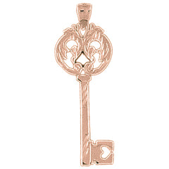 14K or 18K Gold Key Pendant