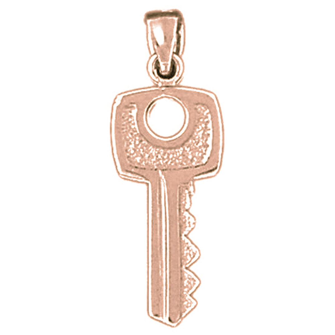 14K or 18K Gold Key Pendant