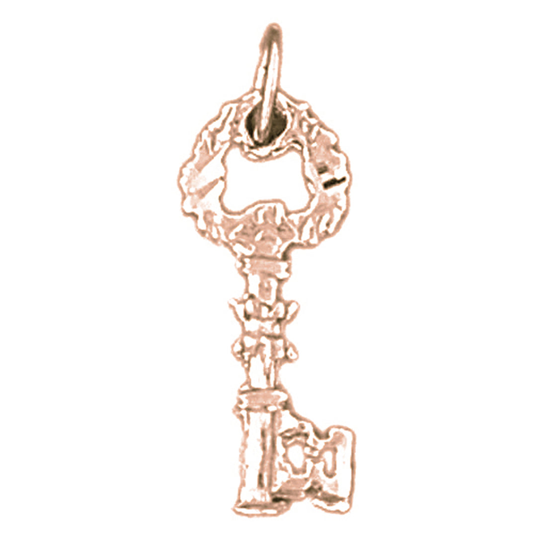 14K or 18K Gold Key Pendant