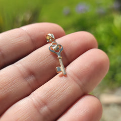 14K oder 18K Gold Schlüsselanhänger