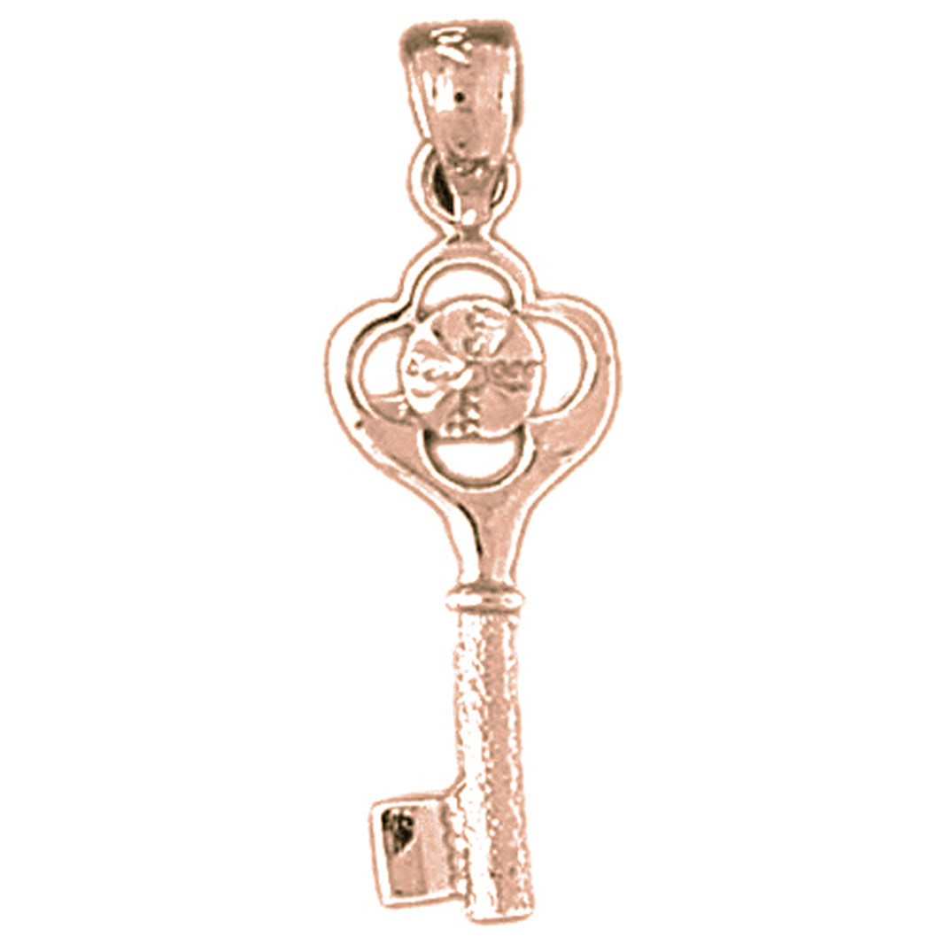 14K or 18K Gold Key Pendant