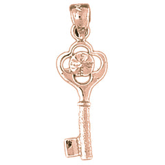 14K or 18K Gold Key Pendant