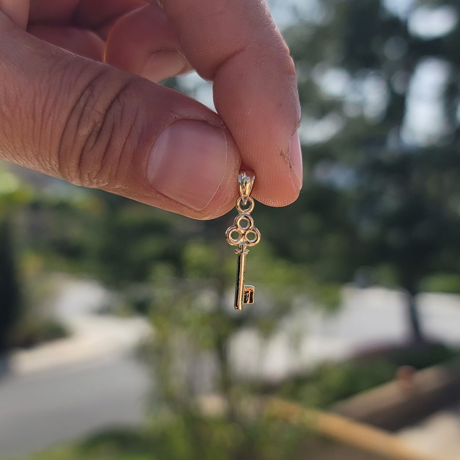 14K or 18K Gold Key Pendant