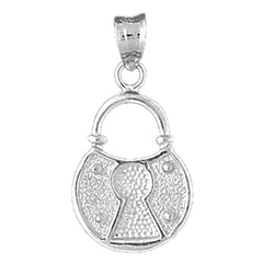 14K or 18K Gold Padlock, Lock Pendant