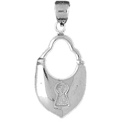 10K, 14K or 18K Gold Padlock, Lock Pendant
