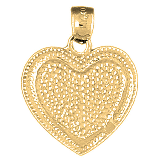 10K, 14K or 18K Gold Heart Pendant