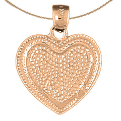 10K, 14K or 18K Gold Heart Pendant