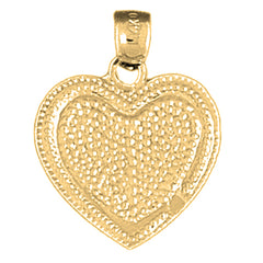 10K, 14K or 18K Gold Heart Pendant