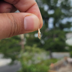 Candado de corazón de oro de 14K o 18K, colgante de cerradura