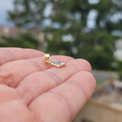 Candado de corazón de oro de 14K o 18K, colgante de cerradura