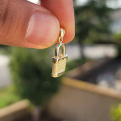 14K or 18K Gold Padlock, Lock Pendant