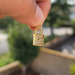 14K or 18K Gold Padlock, Lock Pendant