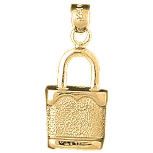 14K or 18K Gold Padlock, Lock Pendant