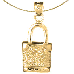 14K or 18K Gold Padlock, Lock Pendant