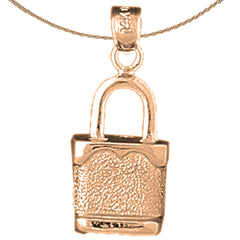 14K or 18K Gold Padlock, Lock Pendant