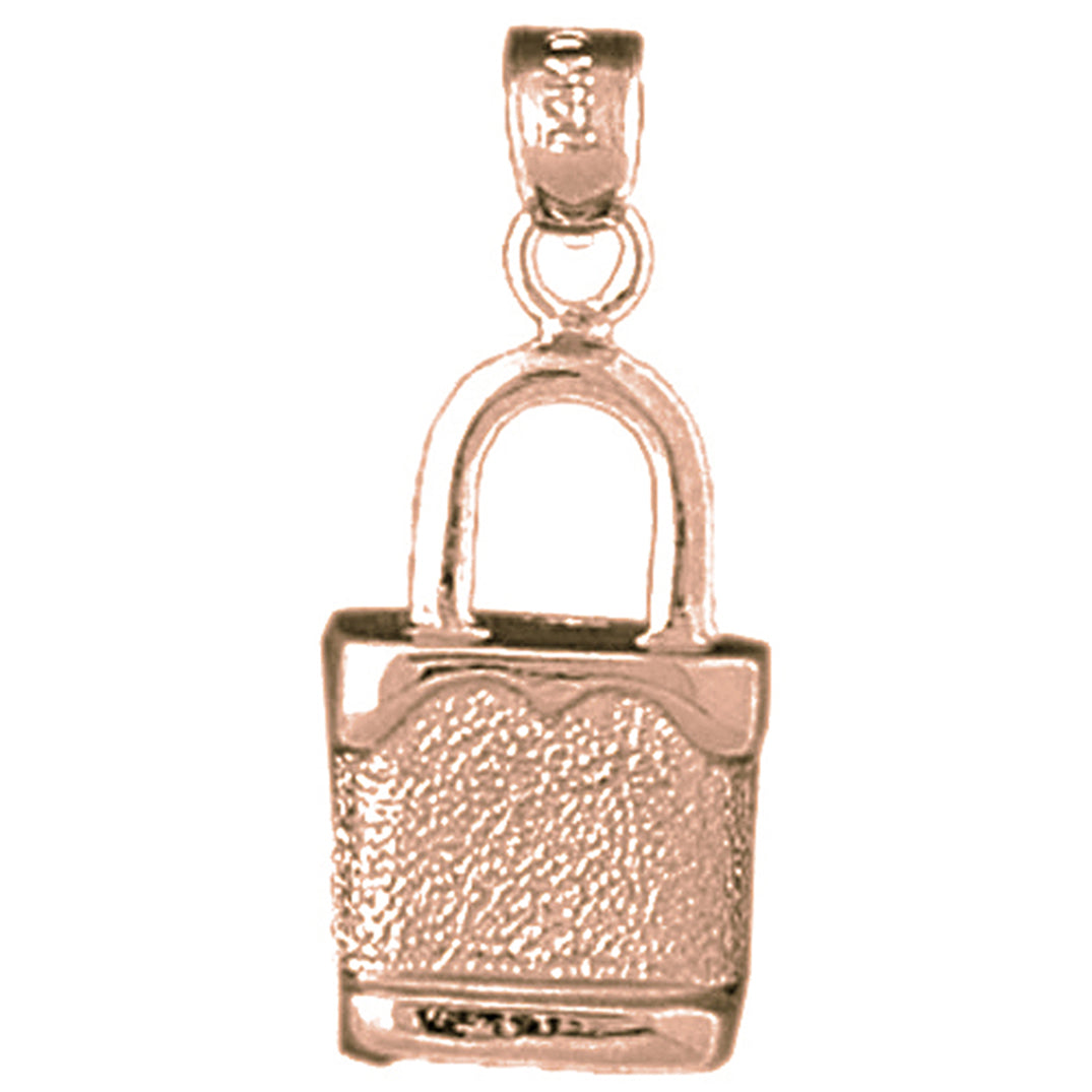 14K or 18K Gold Padlock, Lock Pendant