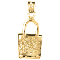 14K or 18K Gold Padlock, Lock Pendant