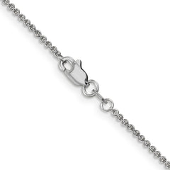 14K White Gold 1.4mm Round Cable Chain