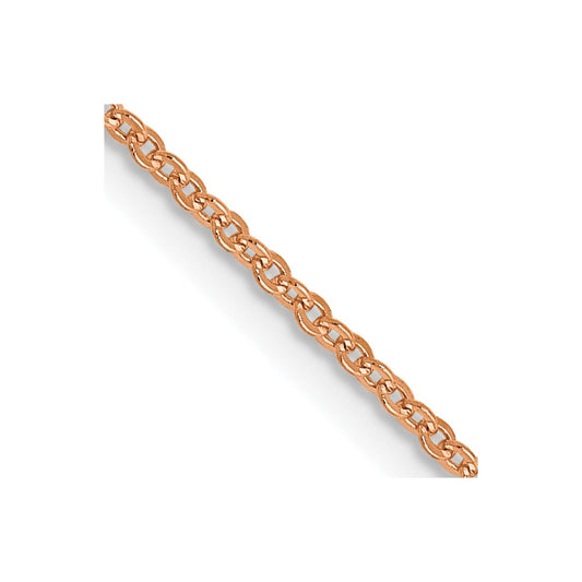 14K Rose Gold 1.1mm Flat Cable Chain