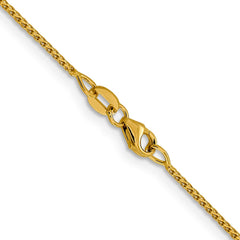 14K Yellow Gold 1mm Diamond-cut Open Franco Chain