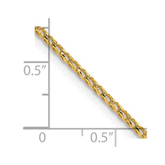 14K Yellow Gold 1mm Diamond-cut Open Franco Chain