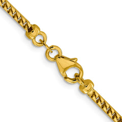 14K Yellow Gold 2.4mm Franco Chain